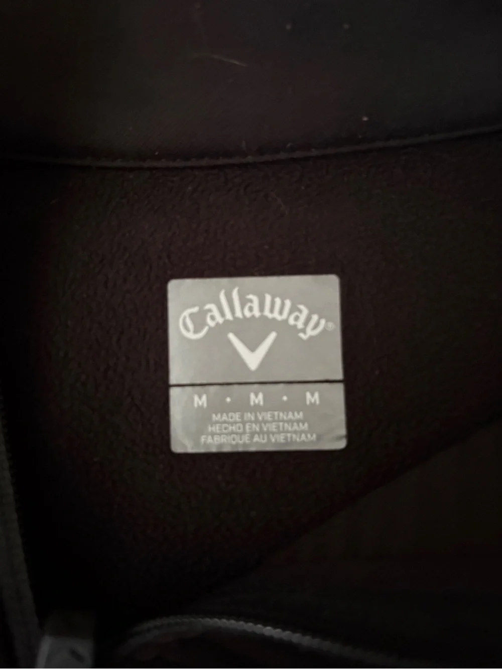 Callaway Men's Black Zip-Neck Golf Pullover